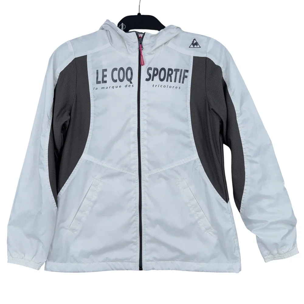Le Coq Sportif Windbreaker Jacket Women S JASPO Polyester White Gray QB575121W